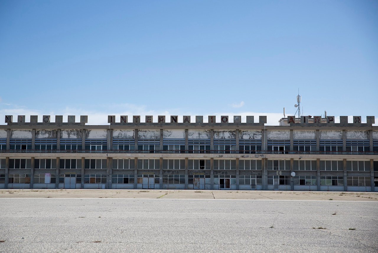 A view shows the abandoned Nicosia International Airport near Nicosia