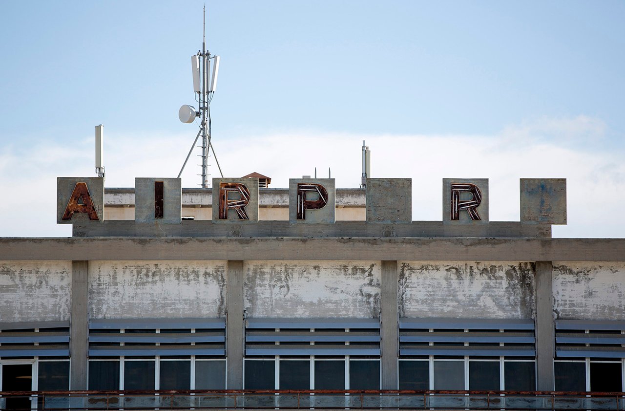 A view shows the abandoned Nicosia International Airport near Nicosia