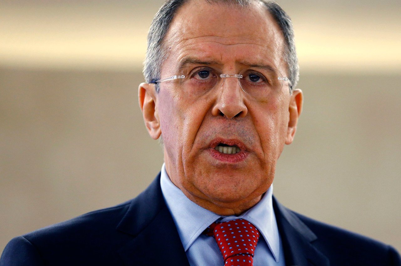 Russia's Foreign Minister Lavrov addresses the 25th session of the Human Rights Council at the United Nations in Geneva